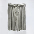 Menswear pleated loose large size casual shorts in polyester, high elasticity, retro straight leg, summer colours