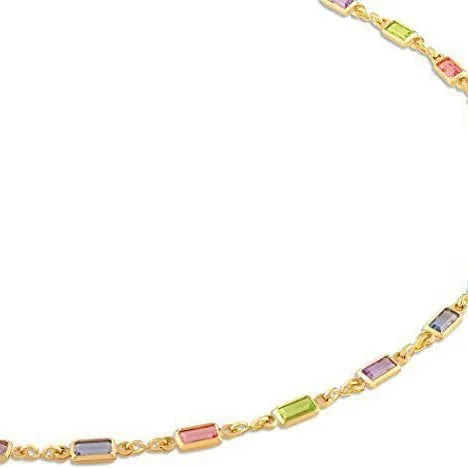 Geometric glass crystal necklace on adjustable alloy chain showing material contrasts