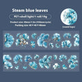 Roll of 40mm wide decorative stickers with autumn leaf designs including ginkgo and maple, 2 metres in length.