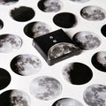 Black moon phases calendar planet hand account stickers set of 45 pieces in box