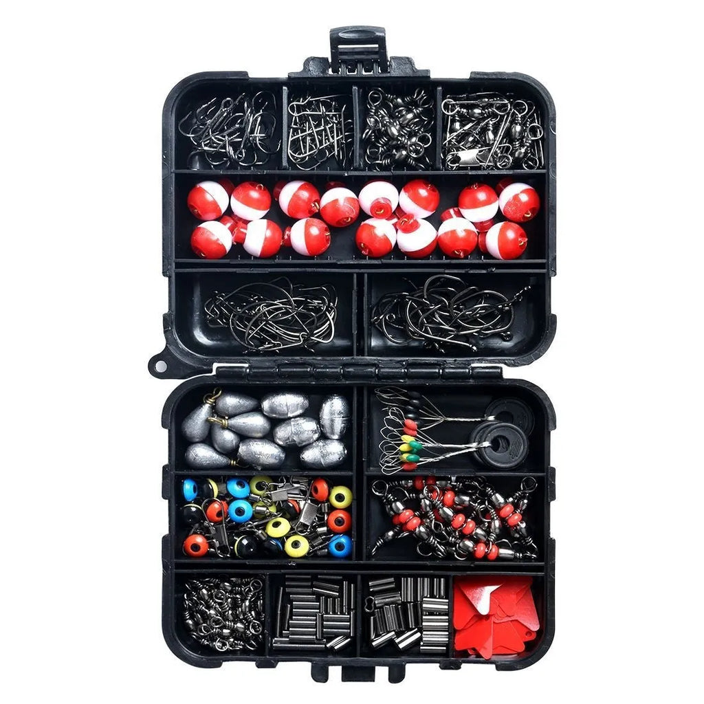 263-piece copper tube sinker fishing accessories set in orange and white with stainless steel and plastic parts