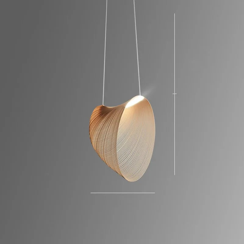 Wood LED pendant light with PMMA lampshade in 40cm, 60cm, or 80cm for dining room or bar table