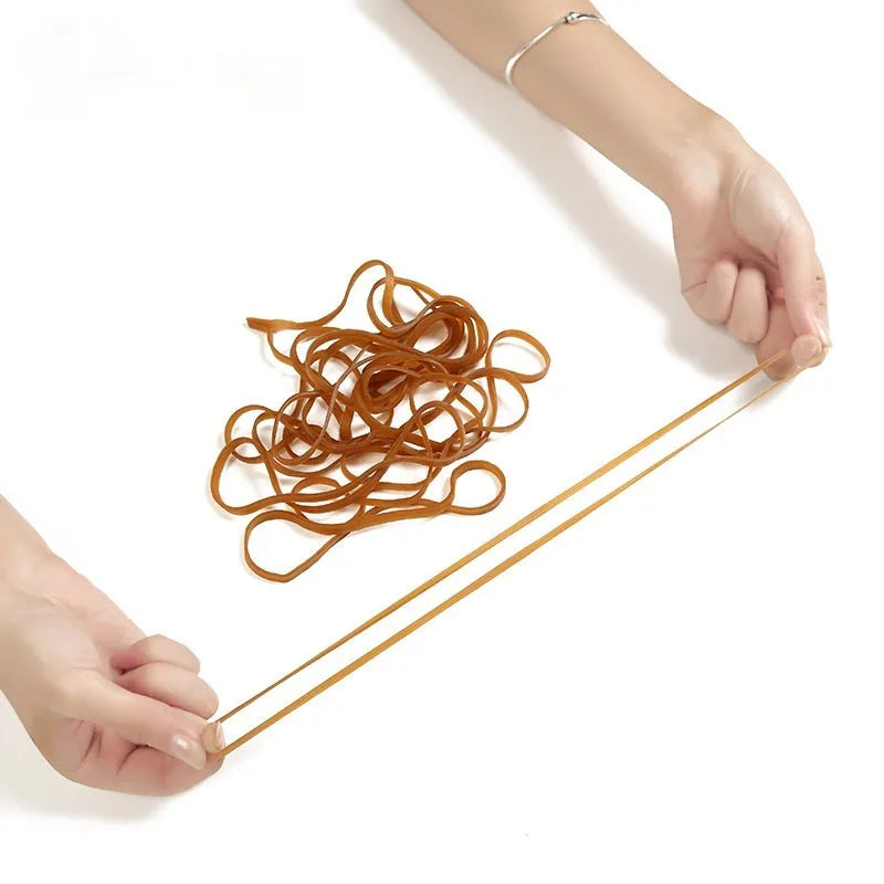 Natural rubber circular elastic bands in bulk 500g bag for craft and organisation