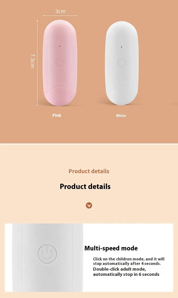 Thermal pulse itching suppressant in pink and white ABS material for mosquito bite relief