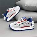 Height increasing casual board shoes white colour breathable mesh upper rubber sole elastic band