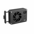 Black aluminium alloy computer CPU cooling radiator heatsink with power cord