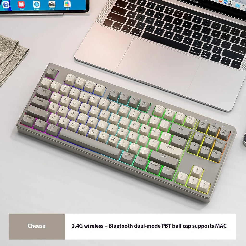 Free Wolf M87 wireless Bluetooth dual-mode mechanical feel keyboard in blueberry colour