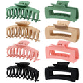 Plastic ponytail clip hair accessory with keel claw and rectangular jaw clips in candy colours