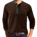 European and American men's long-sleeved cotton T-shirt with raglan sleeves, straight fit, available in multiple colours