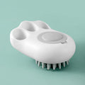 Pet bath brush with silicone cat claw design and massage nodules for dog and cat grooming during bath time