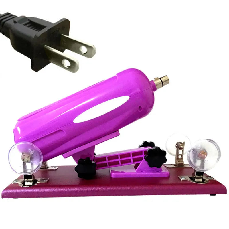 Bobb women's automatic telescopic thrusting sex toy in purple, black and pink colours
