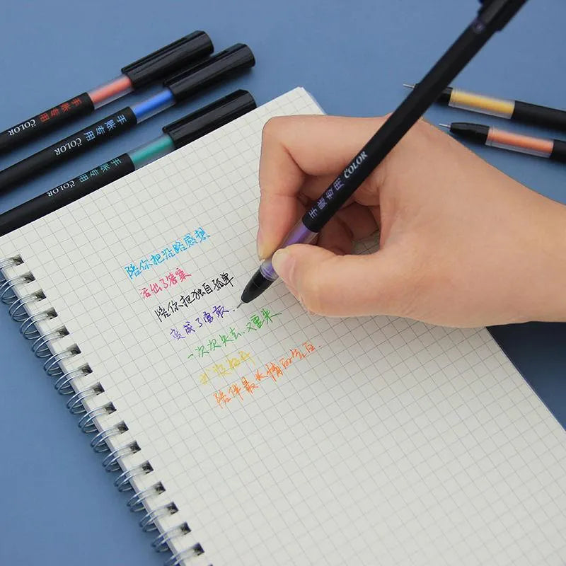 Candy colour gel pen set with plastic shell and options for random one, random six, set of twelve, or 12 pens with refills