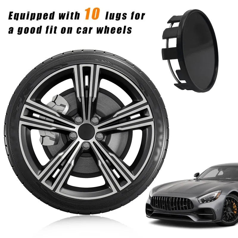 54mm silver and black plastic wheel caps for Japanese vehicle hubs