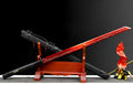 Blazing Flame Tang Dynasty horizontal sword with 65 manganese steel blade, 110 cm overall length, unsharpened, solid wood scabbard