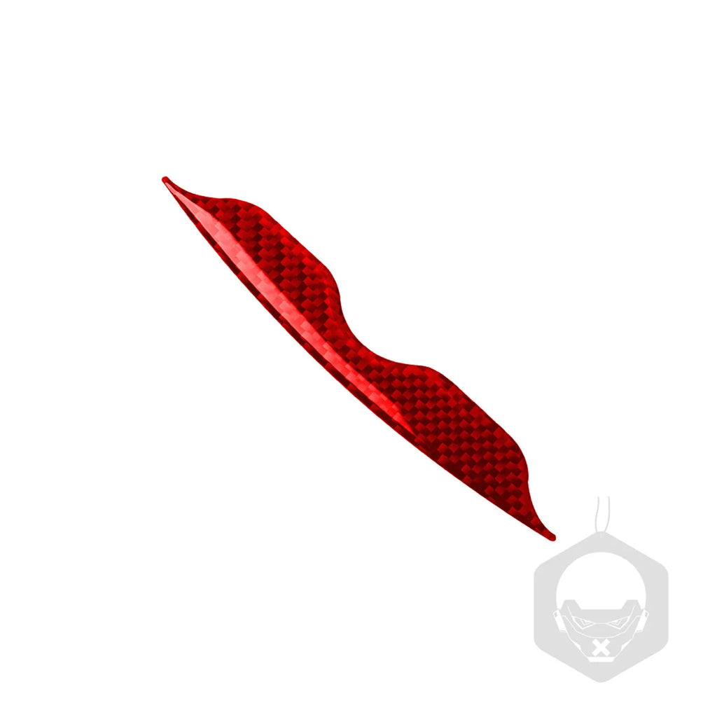 Carbon fibre central control gear trim set for Nissan 370Z 10 pieces red 232mm x 172mm