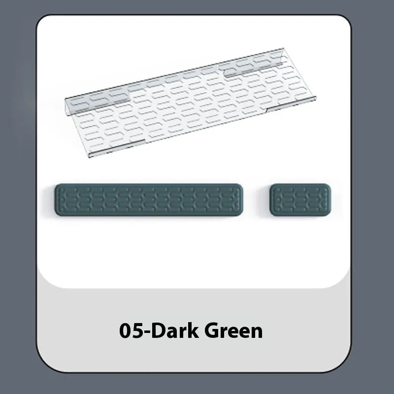 Double-sided keyboard and mouse pad with memory foam wrist support in assorted colours