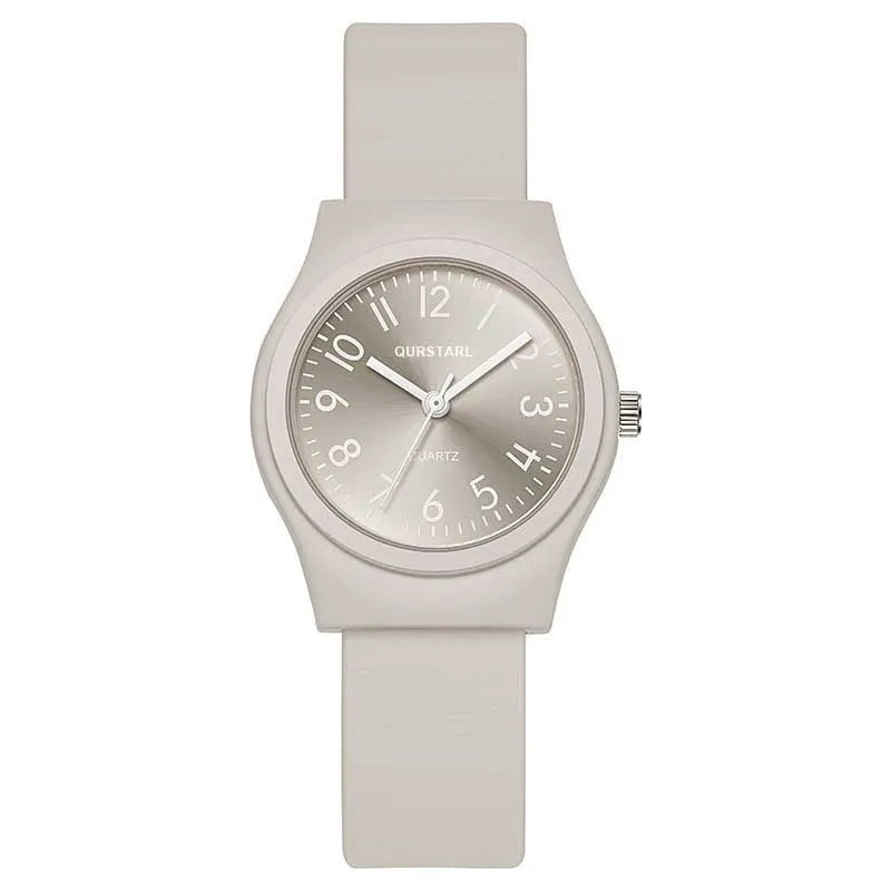 Casual digital quartz silicone children's watch in black with 9mm case and digital display