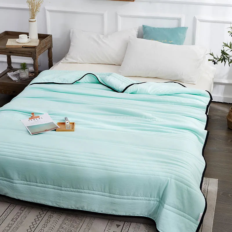 Pure colour seersucker cooling air conditioning quilt in multiple size options