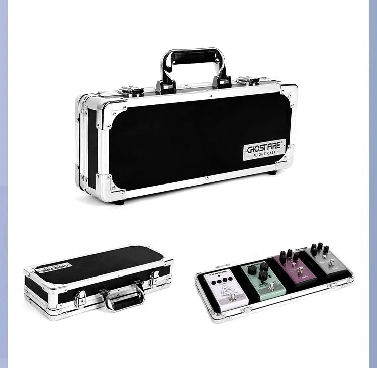 Black trumpet flight case with aluminium corner protection and foam interior padding