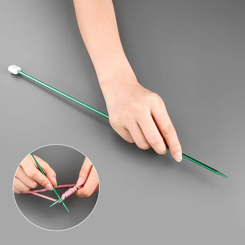 Aluminium crochet hook set with protective caps in 14 sizes from 2.0mm to 10.0mm