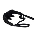 Black rechargeable neck and shoulder massager shawl with hot compress and two gears for cervical oblique and trapezius areas.