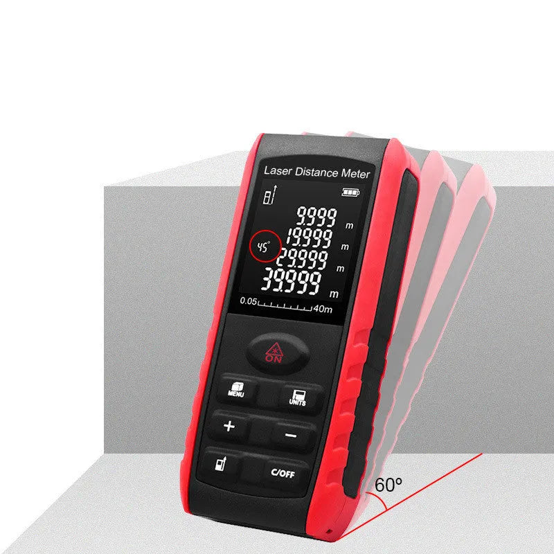 E40 M hand-held laser range finder for decoration projects with ABS plastic body