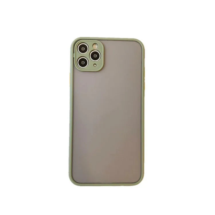 Frosted transparent TPU silicone phone case back cover for iPhone, colour black, business style