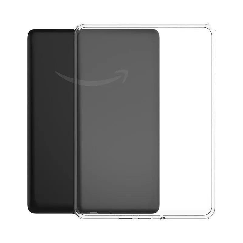 Transparent soft TPU protective case for Kindle PaperWhite 12th 2024 7 inch, showing all-inclusive cover design