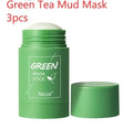 Green tea and eggplant solid clay mask stick for oil control and anti-acne skincare