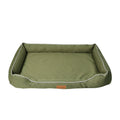 Durable Oxford fabric dog bed with removable washable cover in Oxford Gray, suitable for indoor use