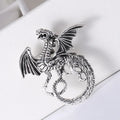 Animal design collar pin brooch in gold or silver electroplated alloy, 43mm x 38mm, for suit and lapel use