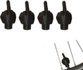 Four latex tyre valve dust covers in black and skin colour for car wheel protection