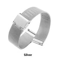 Milani silk woven stainless steel watch band in multiple colours and bandwidth sizes