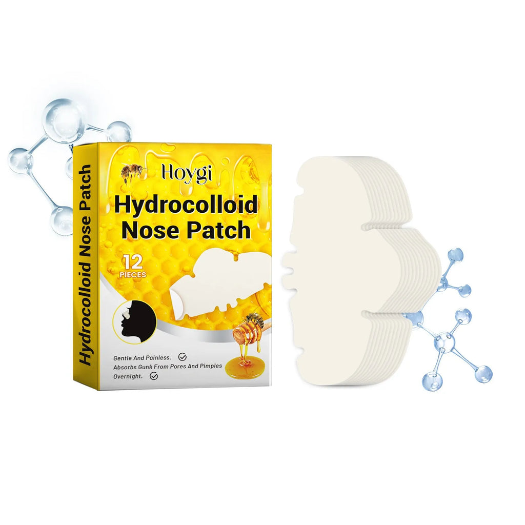 12 hydrocolloid nose patches for pore cleansing and spot treatment