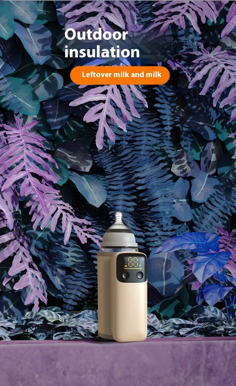 Baby bottle insulation cover with heating function and 8000mAh fast charging battery