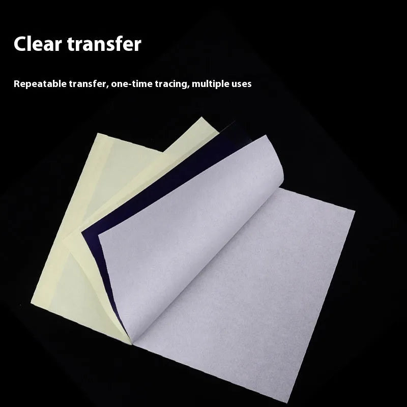 A4 quadruple copy tattoo transfer paper pack for hand drawing and machine stencils