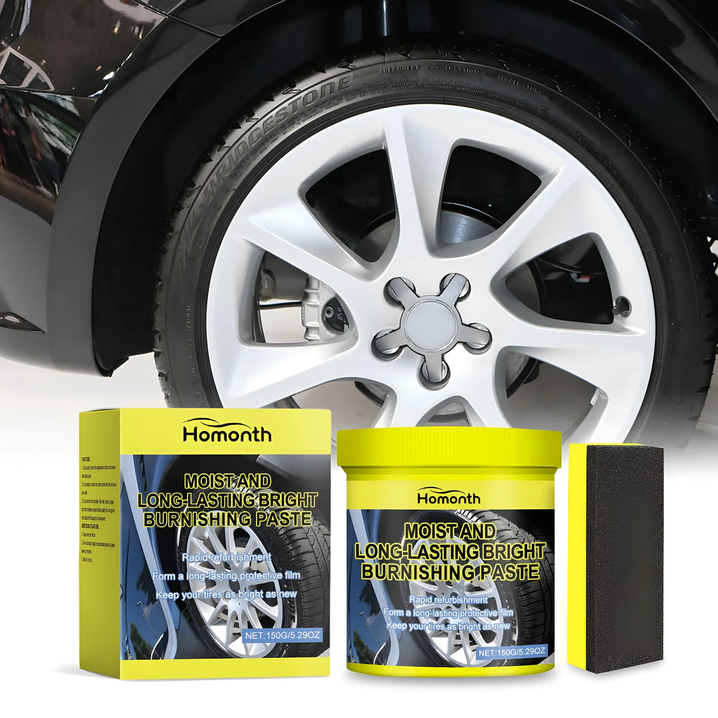 150g tyre maintenance coating paste tub with sponge applicator for car and motorcycle tyres