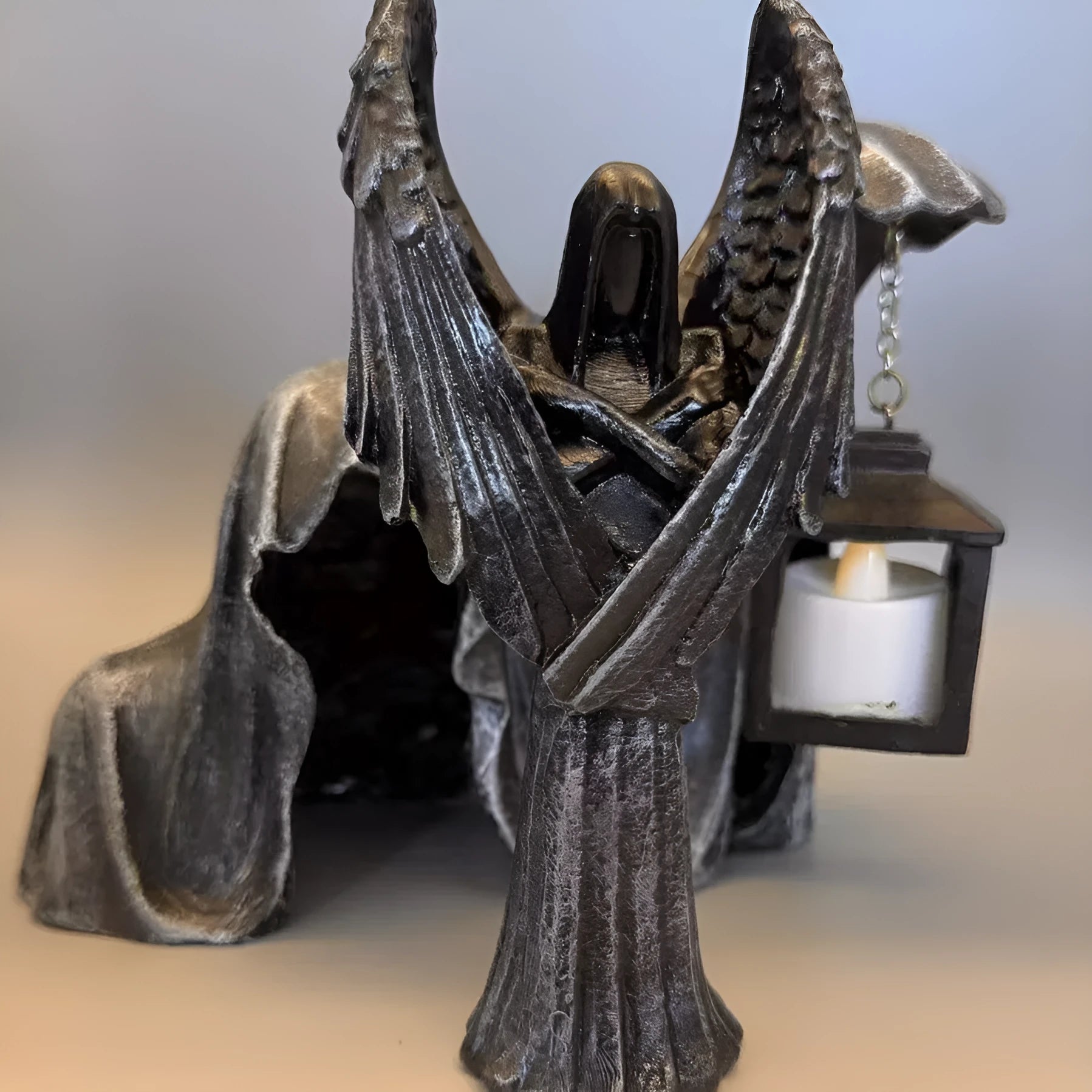 Dark Angel decorative resin statue figurine ornament on display.