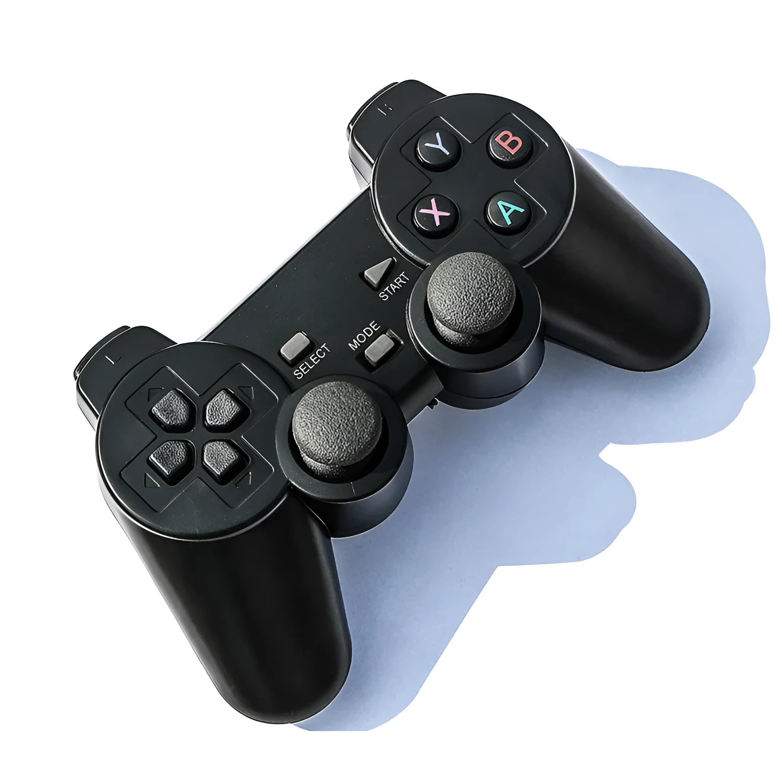 Classic Black 2.4G wireless gamepad with USB receiver for Android TV, PC, and PS3