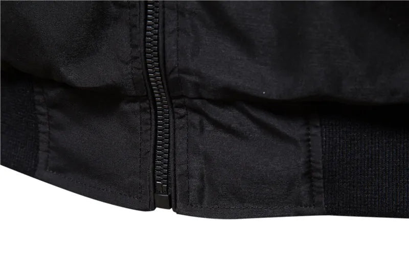 Men's solid colour thin polyester casual jacket in Army Green on a hanger.