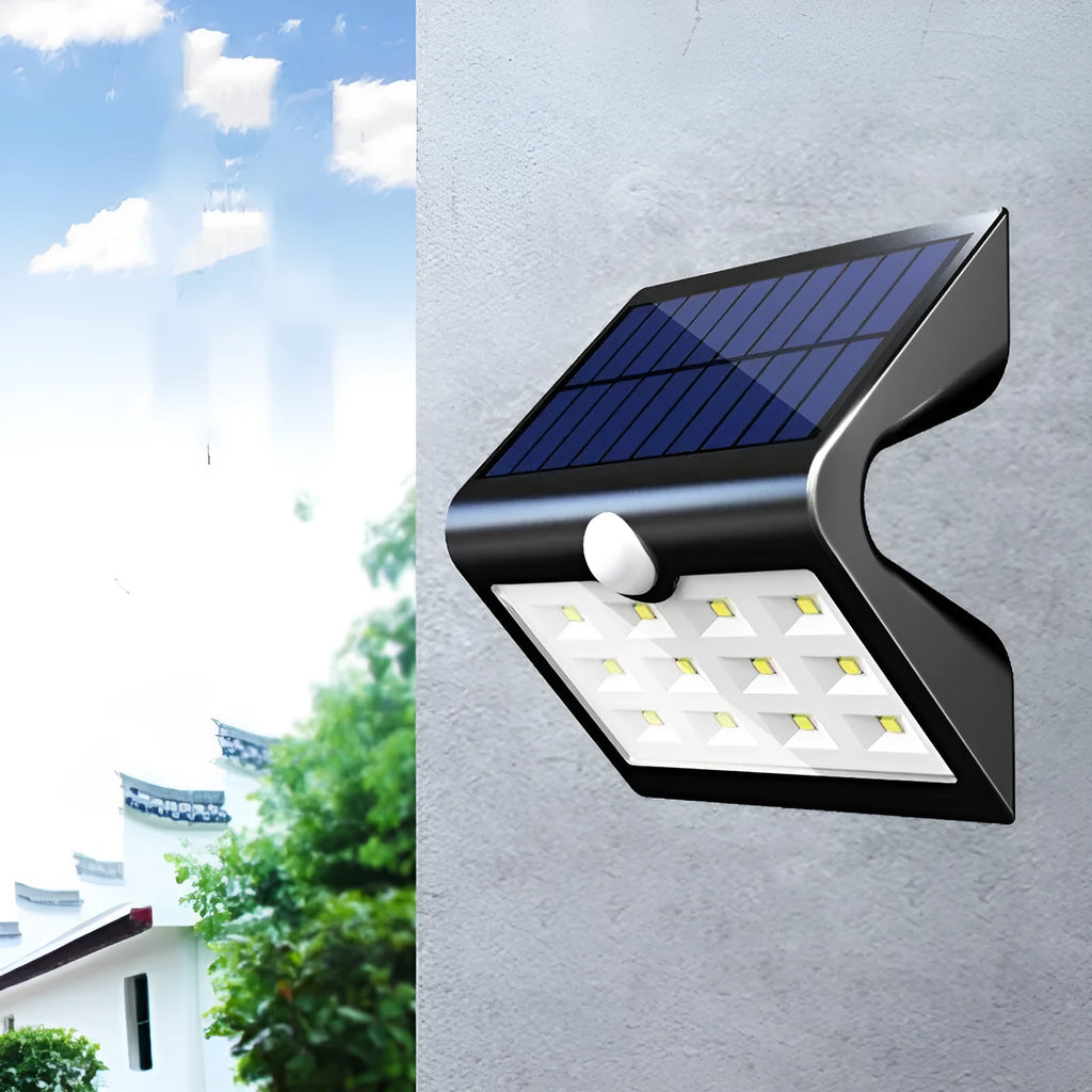 Solar powered garden wall light with compact design and weather-resistant housing
