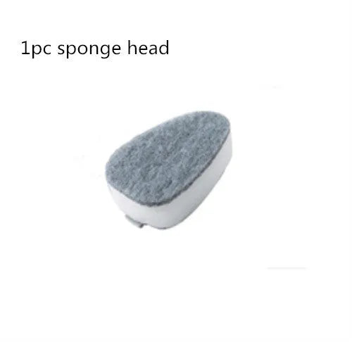 2 in 1 long handle cleaning brush with removable head and sponge for kitchen dishes