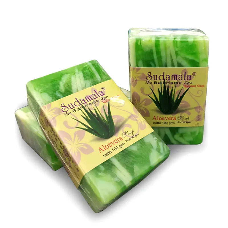 Bali Sudamara Aloe Natural Oil Handmade Soap 100g bar in Aloe colour