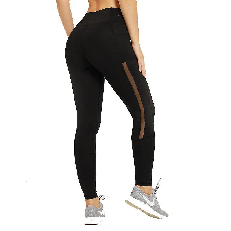 Women high-waist solid colour leggings with pockets, recycled leather, fleece lining, boot leg cut, available in black grey red sizes S-XL