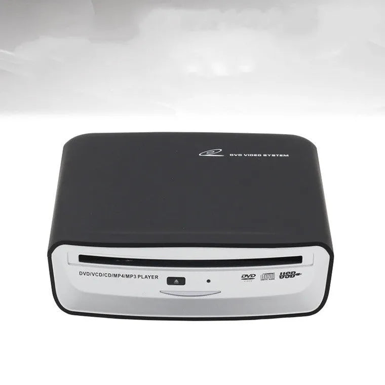 External car DVD burner with slot-in disc loading, black finish, USB interface for Android navigation