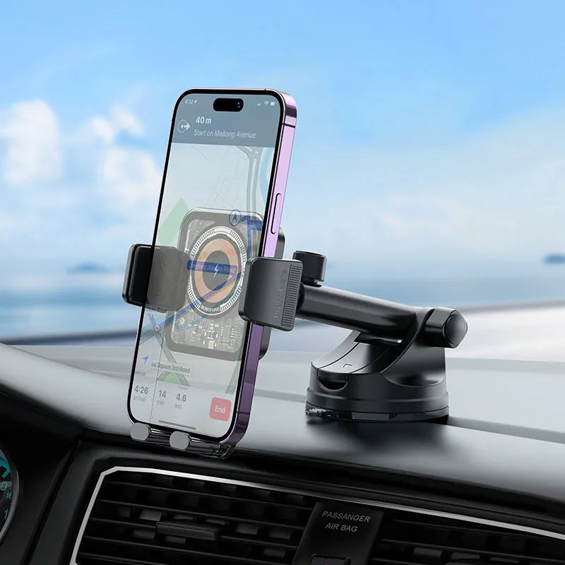 Black car mobile phone bracket magnetic wireless fast charger dashboard fixed support with anti-shake for 4.5-7.0 inch phones