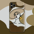 Orange yellow line art cartoon soft gel phone case for Apple iPhone 11 Pro Max