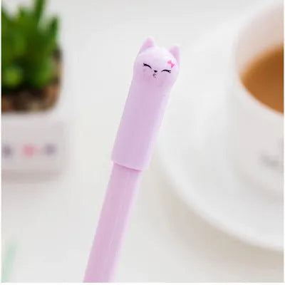 Cute pendulum cat gel pen with 0.5mm tip in various colour options
