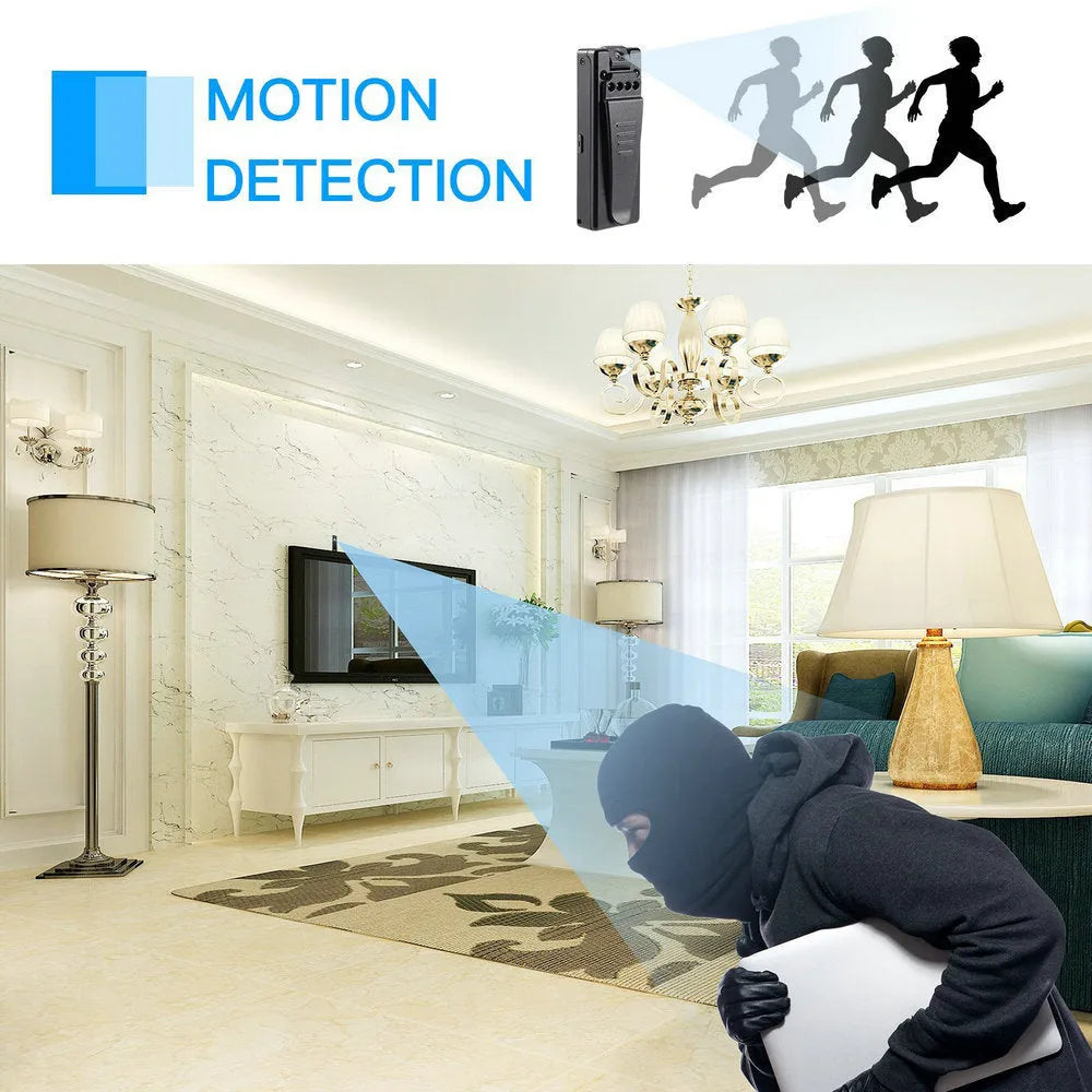 Black 1080p HD DV home camera with rotation capability and night vision