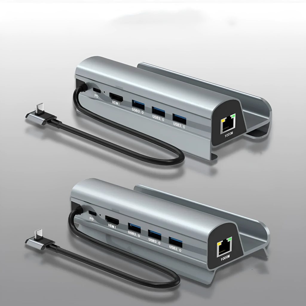 Game Console Multifunctional Docking Station 6 In 1 Aluminium Alloy Base 6in1 for Steam Deck Type-C